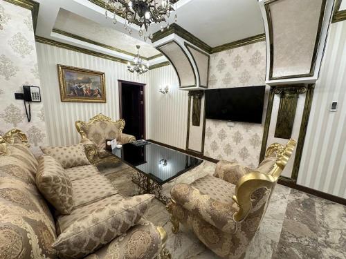 Posezení v ubytování Hotel Roma & Tours
