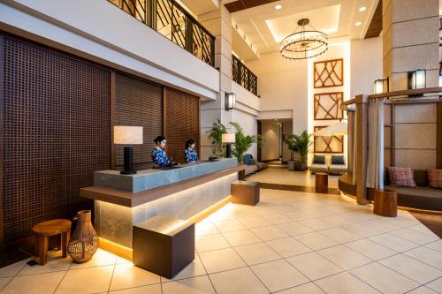 Posezení v ubytování Kafuu Resort Fuchaku Condo Hotel