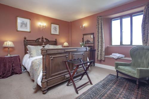 Katil atau katil-katil dalam bilik di Fletchers Combe Farm