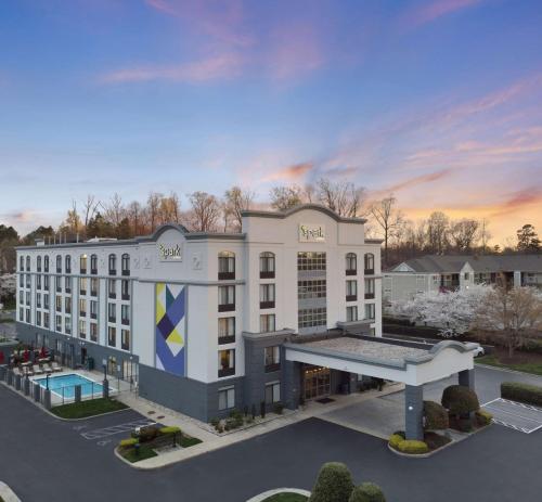 a rendering of the front of a hotel at Spark By Hilton Greensboro in Greensboro