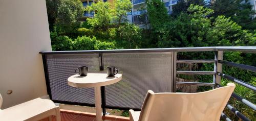 a balcony with a sink on a balcony at Urban CBD Perth A GEM 1Bedroom Apartment in Perth
