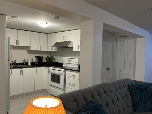Кухня или мини-кухня в Cozy 2BR Apartment Basement in Heart of Richmond Hill
