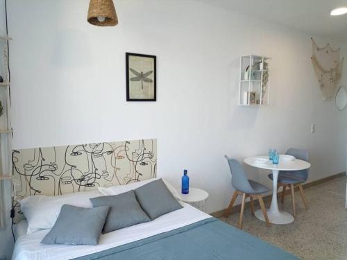 Χώρος καθιστικού στο Romántico Loft con vistas impresionantes