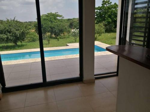 A view of the pool at 3 bedroom vacation house with large pool or nearby