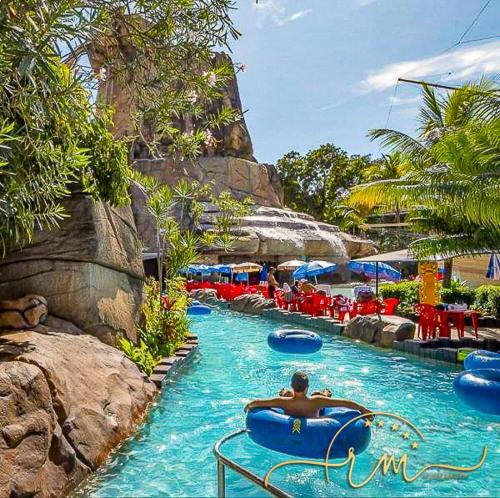 Piscina en o cerca de Spazzio diRoma RM Hospedagem com Acesso Acqua Park/Splash