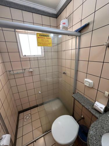 Koupelna v ubytování diRoma Internacional Resort RM Hospedagem