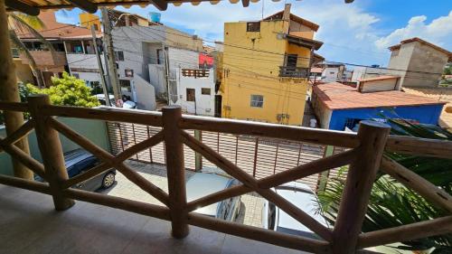 a view of a city from a balcony at Pousada Solarium in Canoa Quebrada
