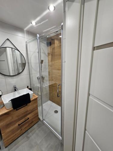 Ванная комната в Luksusowy Apartament nad Jeziorem