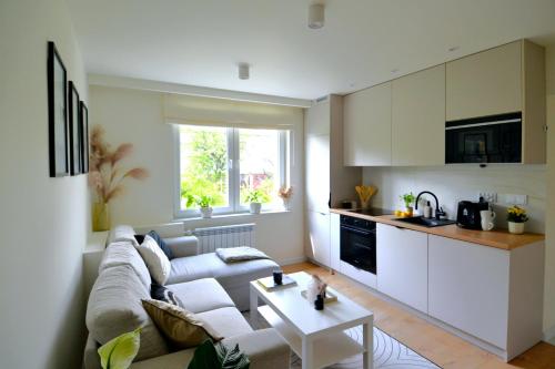 Η κουζίνα ή μικρή κουζίνα στο Przytulny Apartament - Centrum