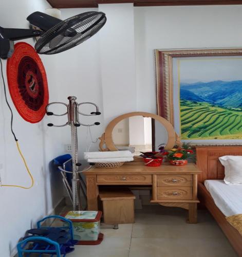 Katil atau katil-katil dalam bilik di Hotel Thien An