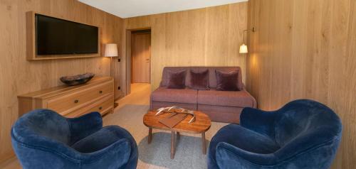 Ruang duduk di Hotel Schranz - Ski In & Ski Out