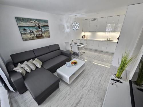Kuchyň nebo kuchyňský kout v ubytování Apartmány Urban