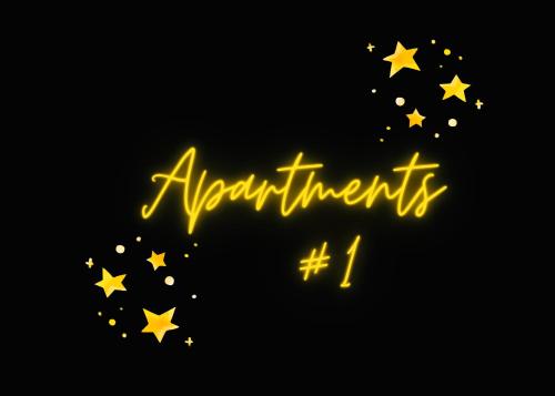 敖德萨Апартаменты в Аркадии - Arcadia Sky Apartments的带有星星的标志，上面写着肯定句