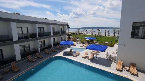 Bazén v ubytování Sunsan Hotel nebo v jeho okolí