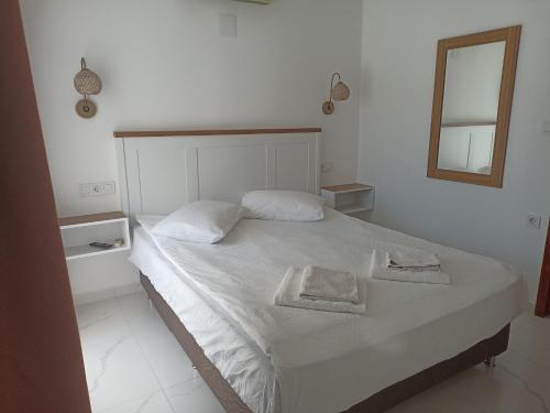 Ένα ή περισσότερα κρεβάτια σε δωμάτιο στο Aydın Pansiyon