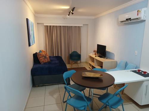 Χώρος καθιστικού στο Flat Águas da Serra - com acesso ao rio