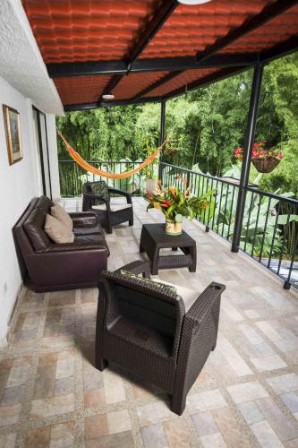Χώρος καθιστικού στο Hotel campestre La Floresta