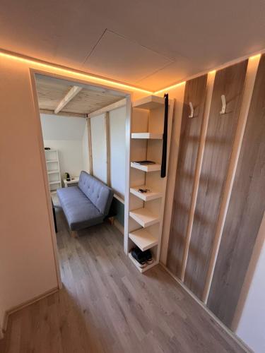 Una cama o camas en una habitación de Studio Prosecká vyhlídka