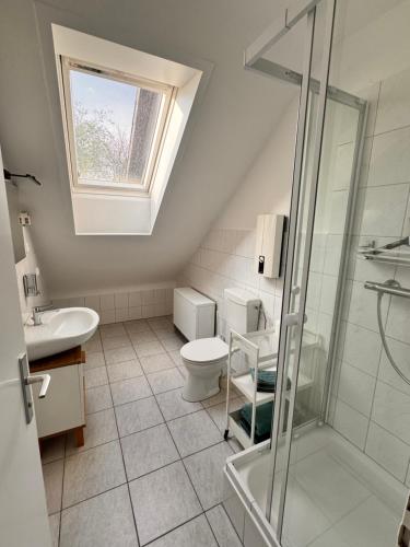Koupelna v ubytování Ferienwohnung in der Heide