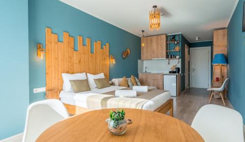 Kuchyň nebo kuchyňský kout v ubytování New Gudauri Loft 2 Pines