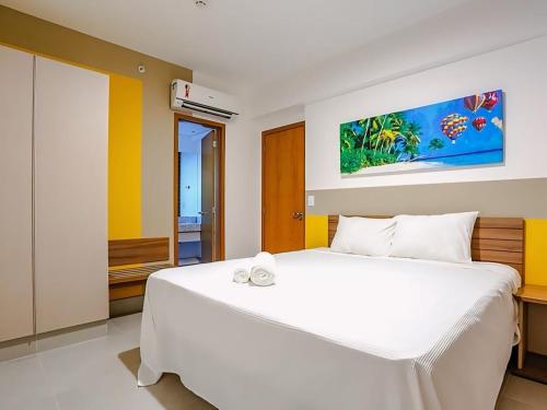 Postelja oz. postelje v sobi nastanitve Reserve Temporada - Apartamento - Enjoy Olímpia Park Resort