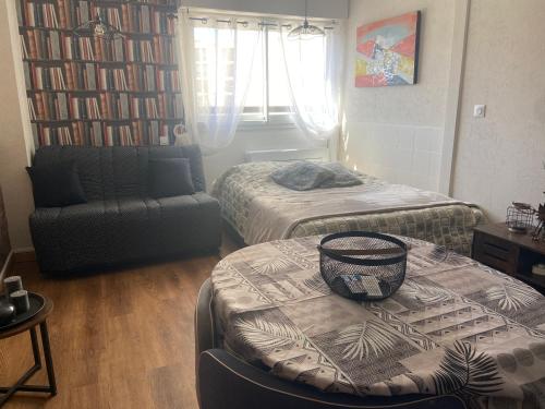 Χώρος καθιστικού στο Jolie studio Saint CYPRIEN 100m de la plage commerce et animation