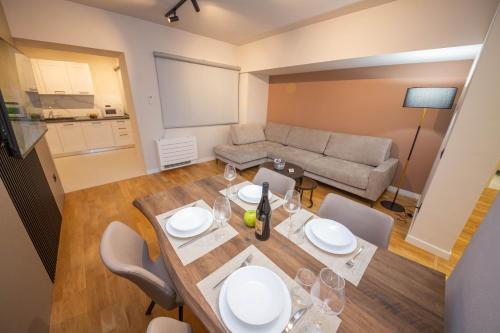 Η κουζίνα ή μικρή κουζίνα στο Blloku Unique Apartments 2