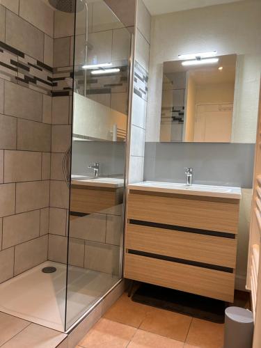 Koupelna v ubytování villa 4 personnes avec piscine en camargue