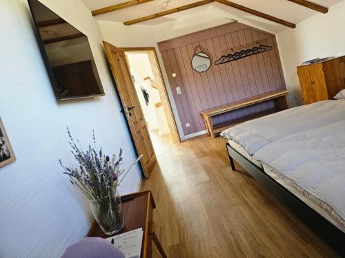 Postel nebo postele na pokoji v ubytování Holz9