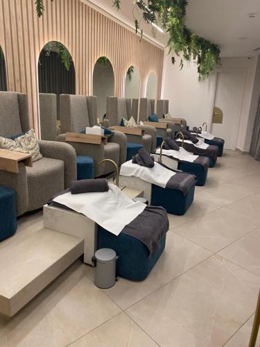 Posezení v ubytování Mvilo, Luxury Apartment, Ellipse Waterfall