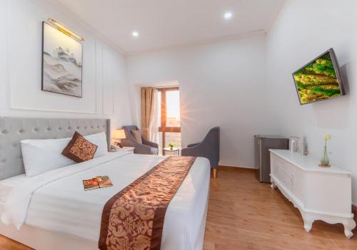 Cama o camas de una habitación en Bảo Duy 4 Hotel