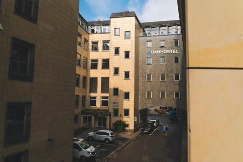 a view from a window of a building at Danhostel Aarhus City in Aarhus