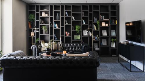 Χώρος καθιστικού στο Comfort Hotel Skellefteå