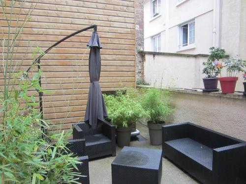 DIEPPE, location Studio avec terrasse à 1 rue de la plage et1 Linge de maison fourni et lit fait