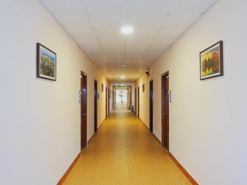 an empty hallway of a hospital with a long aisle at Cong Doan Hotel Vung Tau in Vung Tau