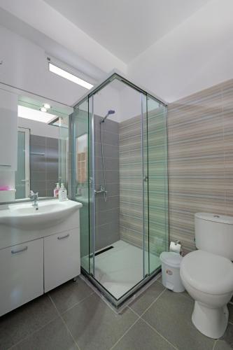 Koupelna v ubytování Hotel Esmerald Ksamil