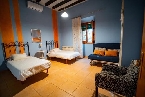 Llit o llits en una habitació de Catalunya Casas Rustic Vibes Villa with private pool 12km to beach