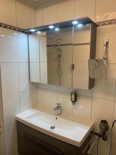 Koupelna v ubytování Gemütliche Wohnung in Ortsrandlage