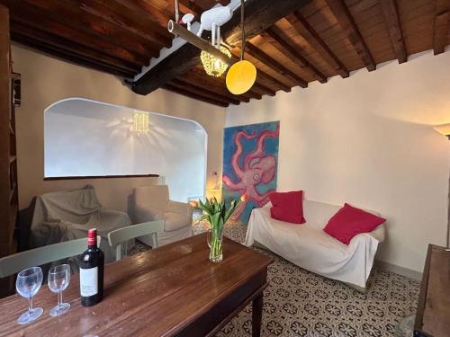 Posezení v ubytování La dolce casa del polpo rosa