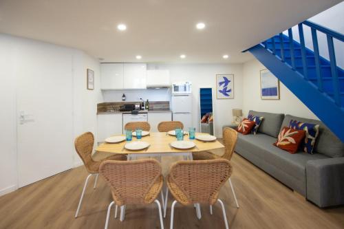 Η κουζίνα ή μικρή κουζίνα στο Casa Azul - Belle maisonnette colorée - Garibaldi