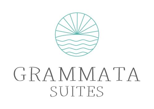 a logo for the grand miami suites at Grammata Suites in Ermoupoli