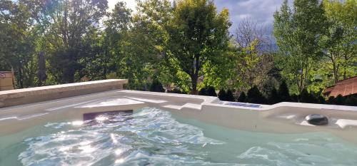 a pool of water with trees in the background at Alma Invicta Padrões I ( w/ Private Swimming Pool) in Montalegre