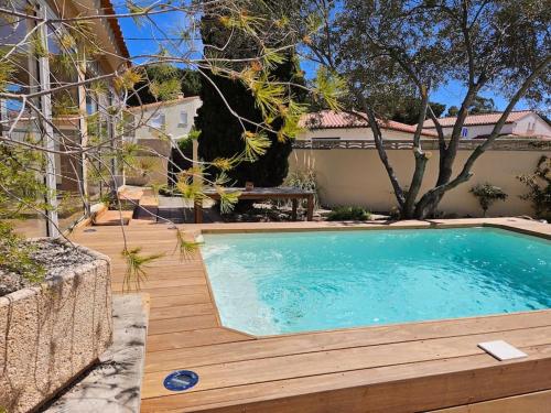 Maison avec piscine à 3min à pied de la mer