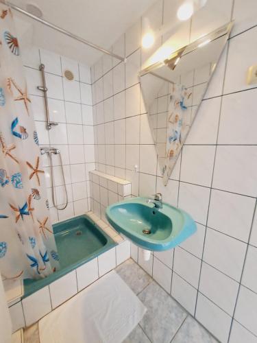 Koupelna v ubytování Pálma Apartman