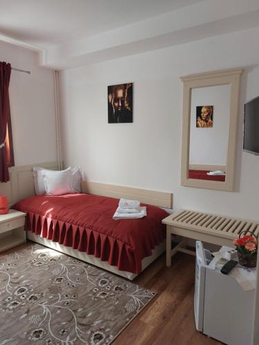 Postel nebo postele na pokoji v ubytování VILA ONIX