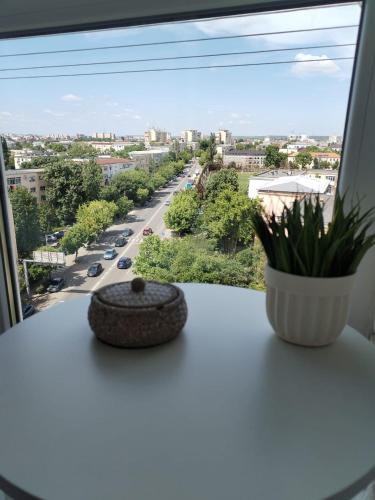 Balkón nebo terasa v ubytování Studio White City Craiova