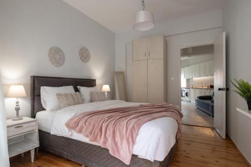 Кровать или кровати в номере Achilleas guest house