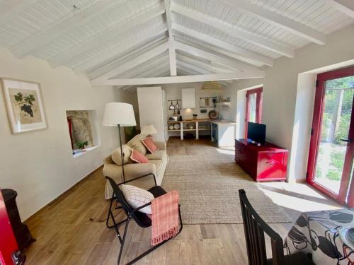 Posezení v ubytování Casa de Cossourado