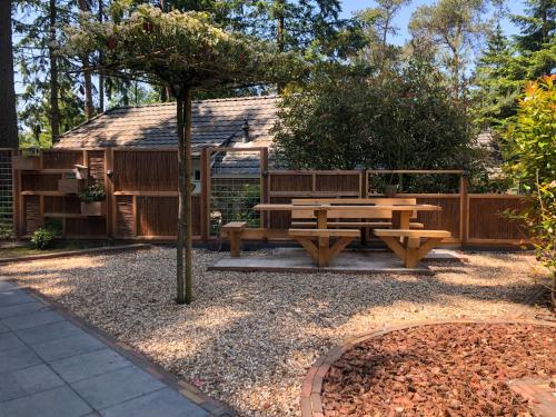Κήπος έξω από το Veluwe vakantiehuis - Bosuil Lodge