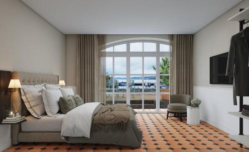 TV a/nebo společenská místnost v ubytování Hotel Hirschen am See